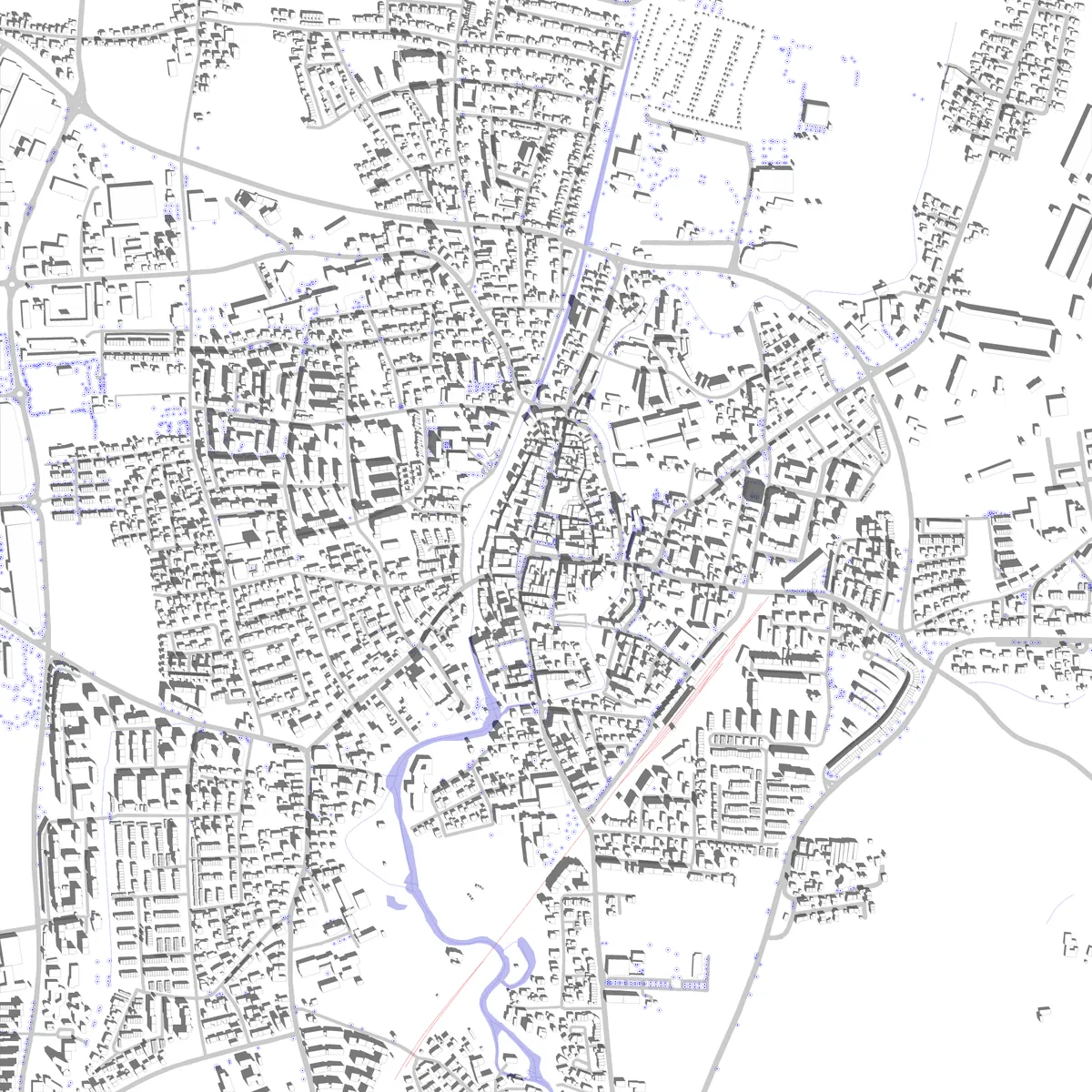 Erding Lageplan (2,5 km)