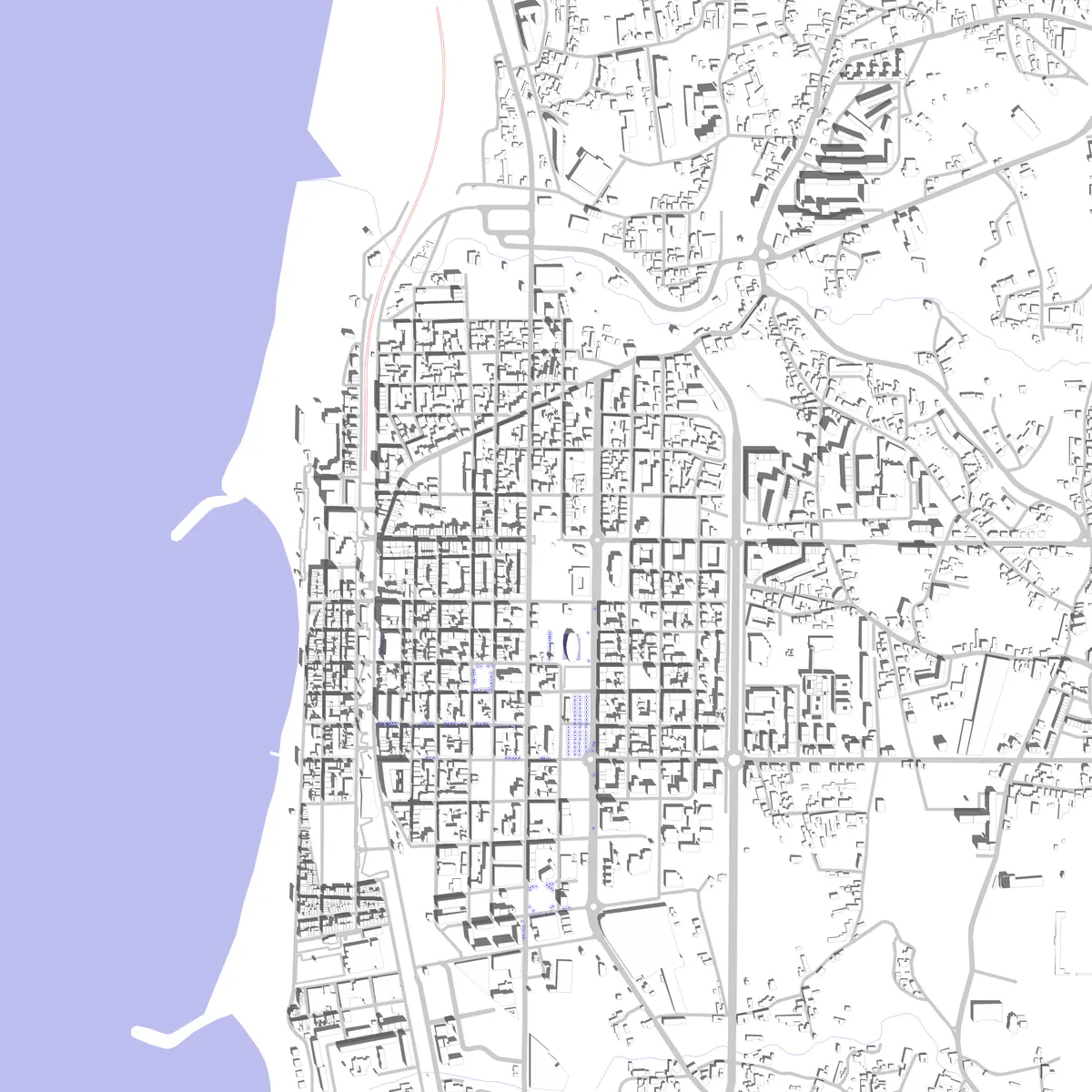 Espinho planta de localização (2,5 km)