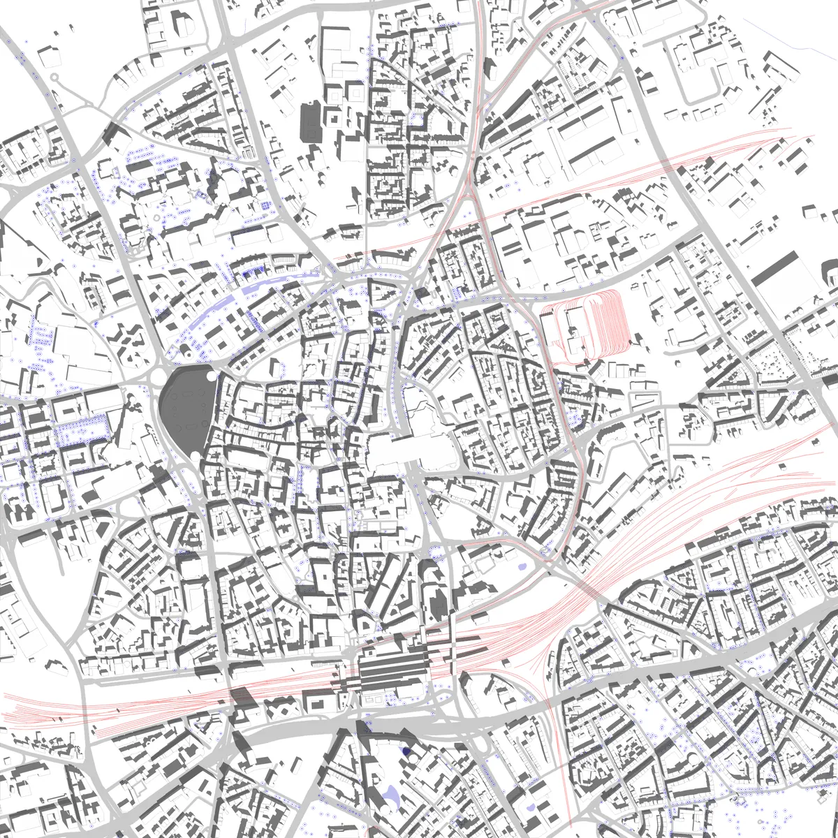 Essen Lageplan (2,5 km)