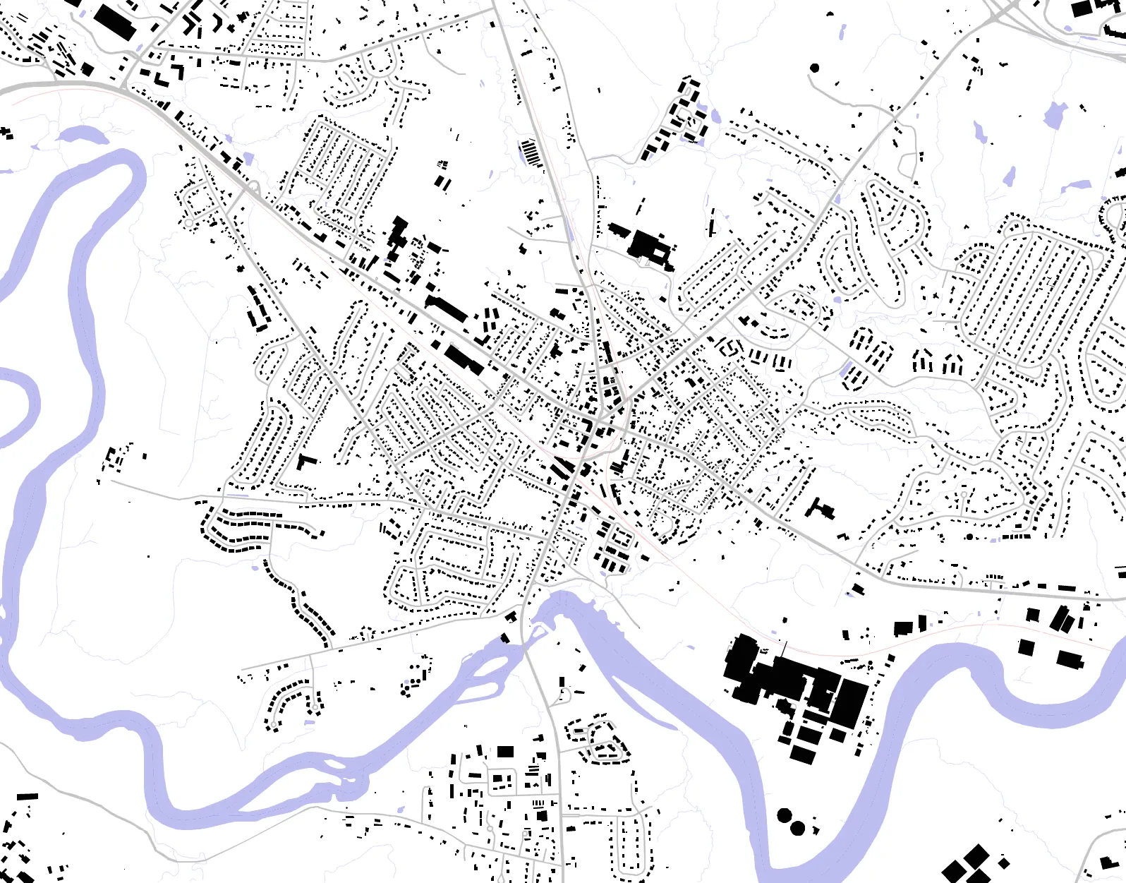 Essex Junction figure ground plan
