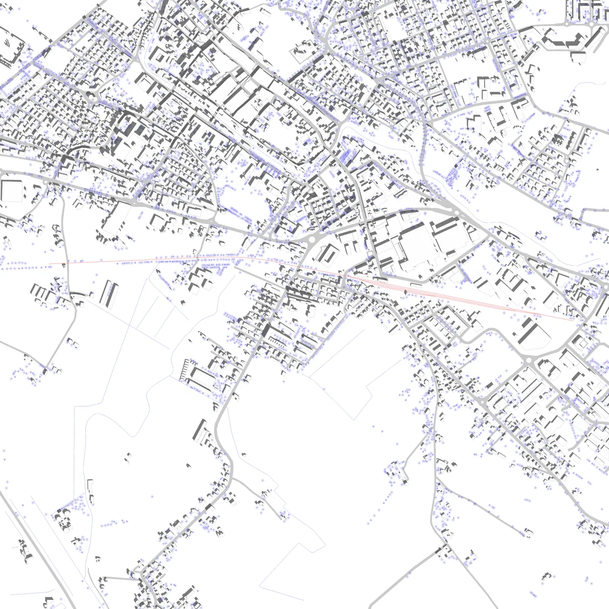 Este planimetria di sito (2,5 km)