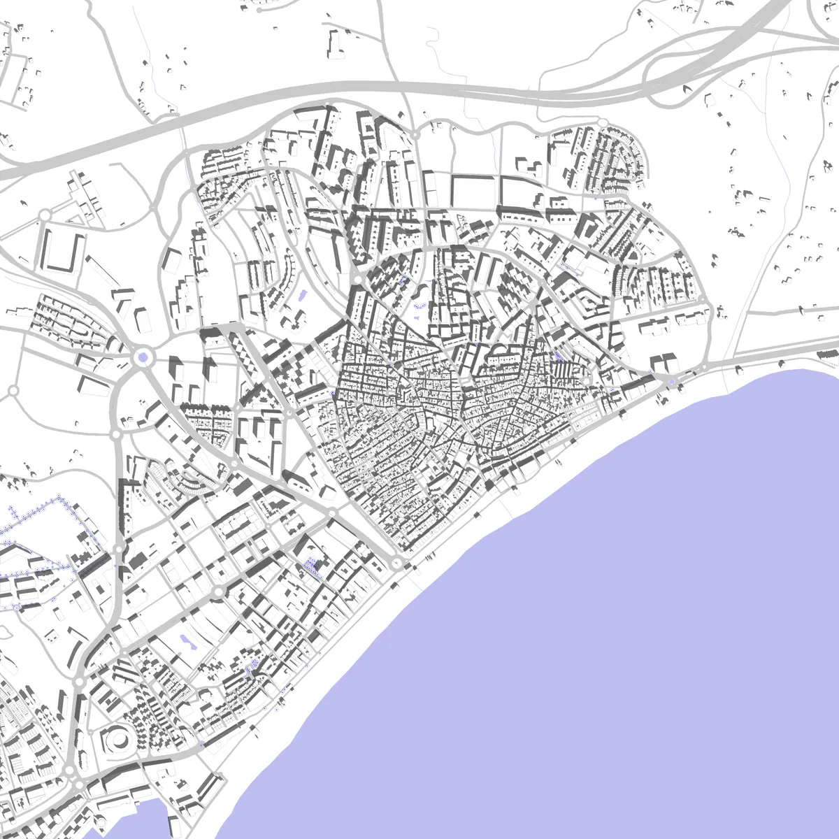 Estepona plano de situación (2,5 km)
