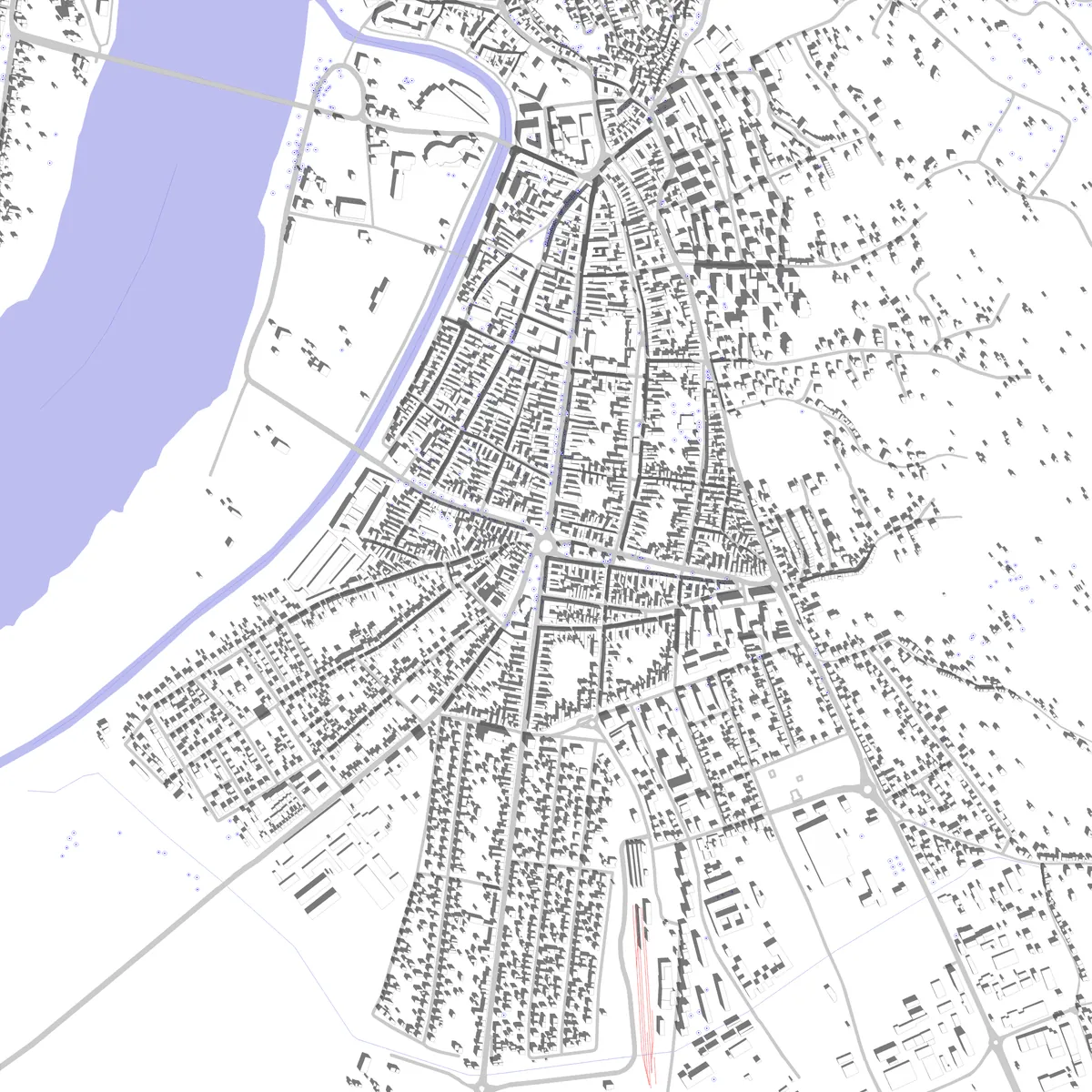 Esztergom site plan (2,5 km)