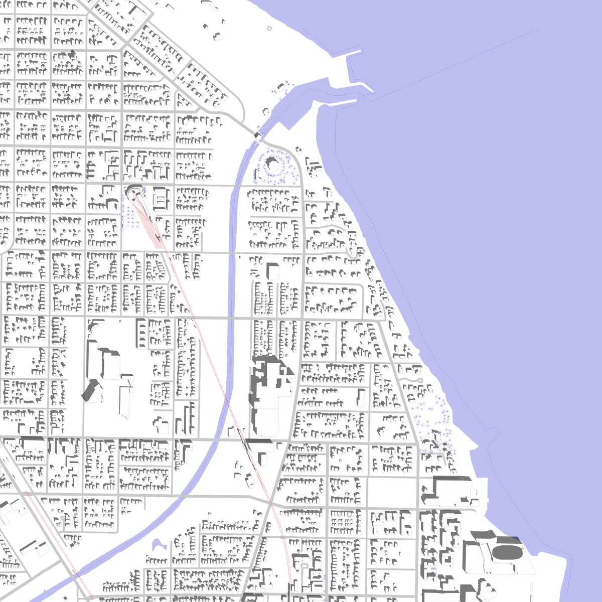 Evanston site plan (2.5 km)