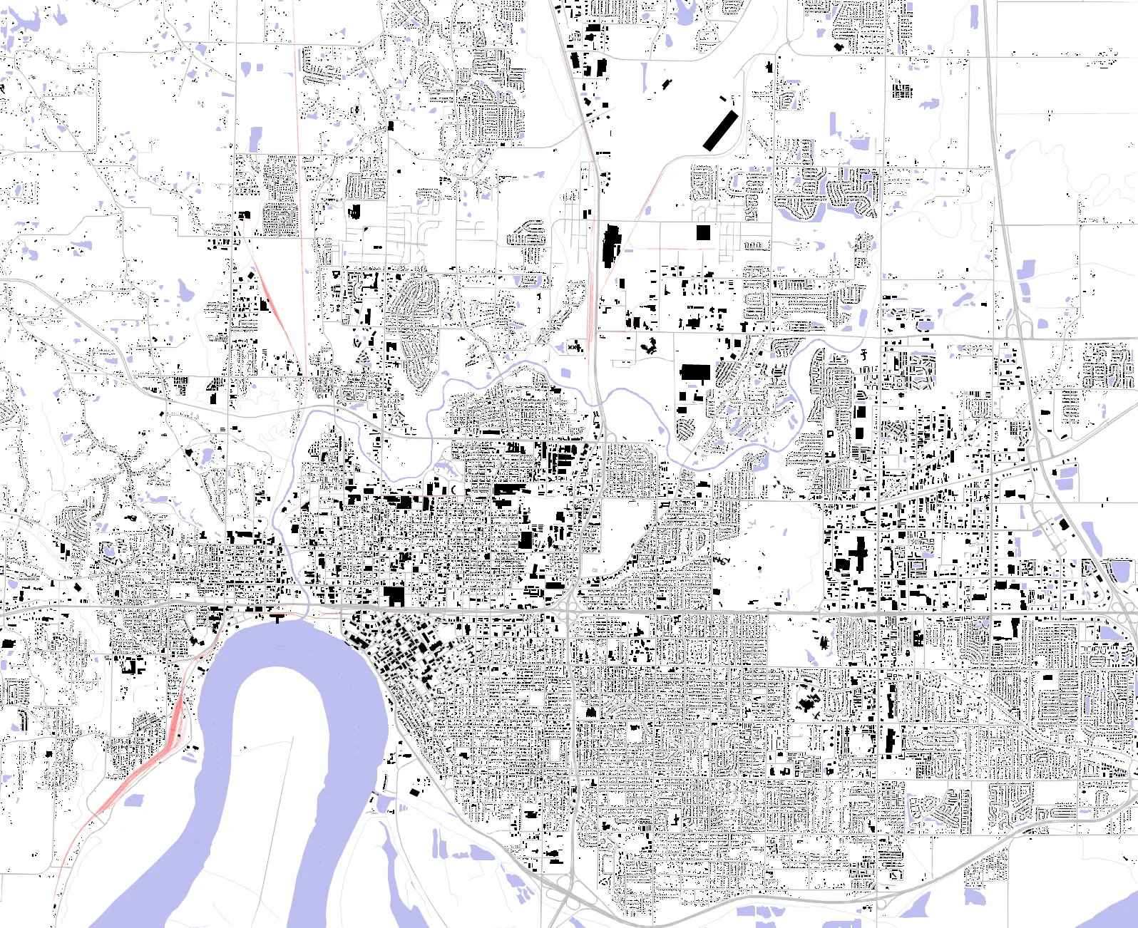 Evansville figure ground plan