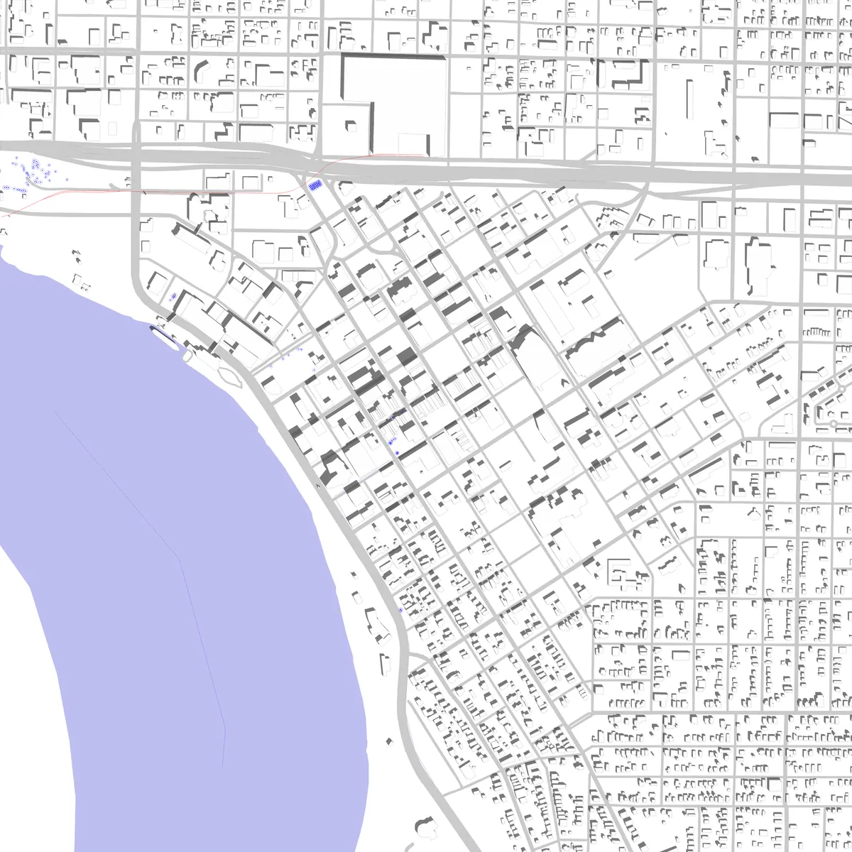 Evansville site plan (2.5 km)