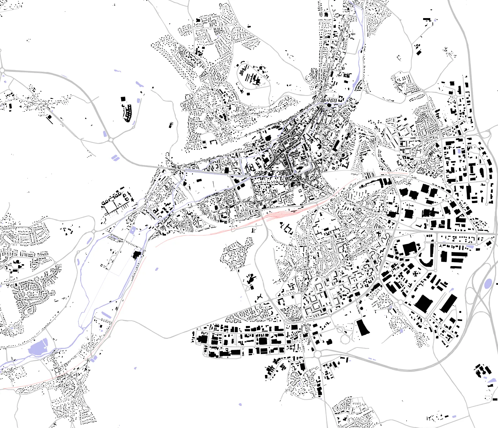 Évreux figure ground plan