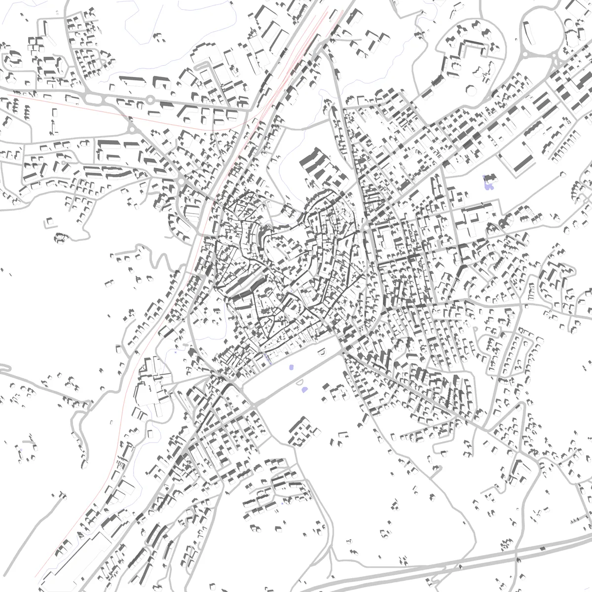Fabriano Lageplan (2,5 km)