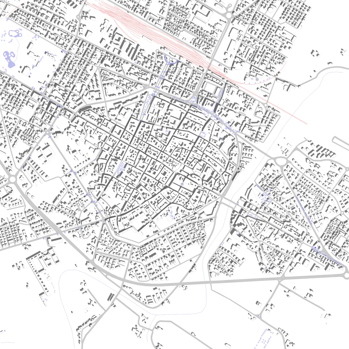 Faenza planimetria di sito (2,5 km)