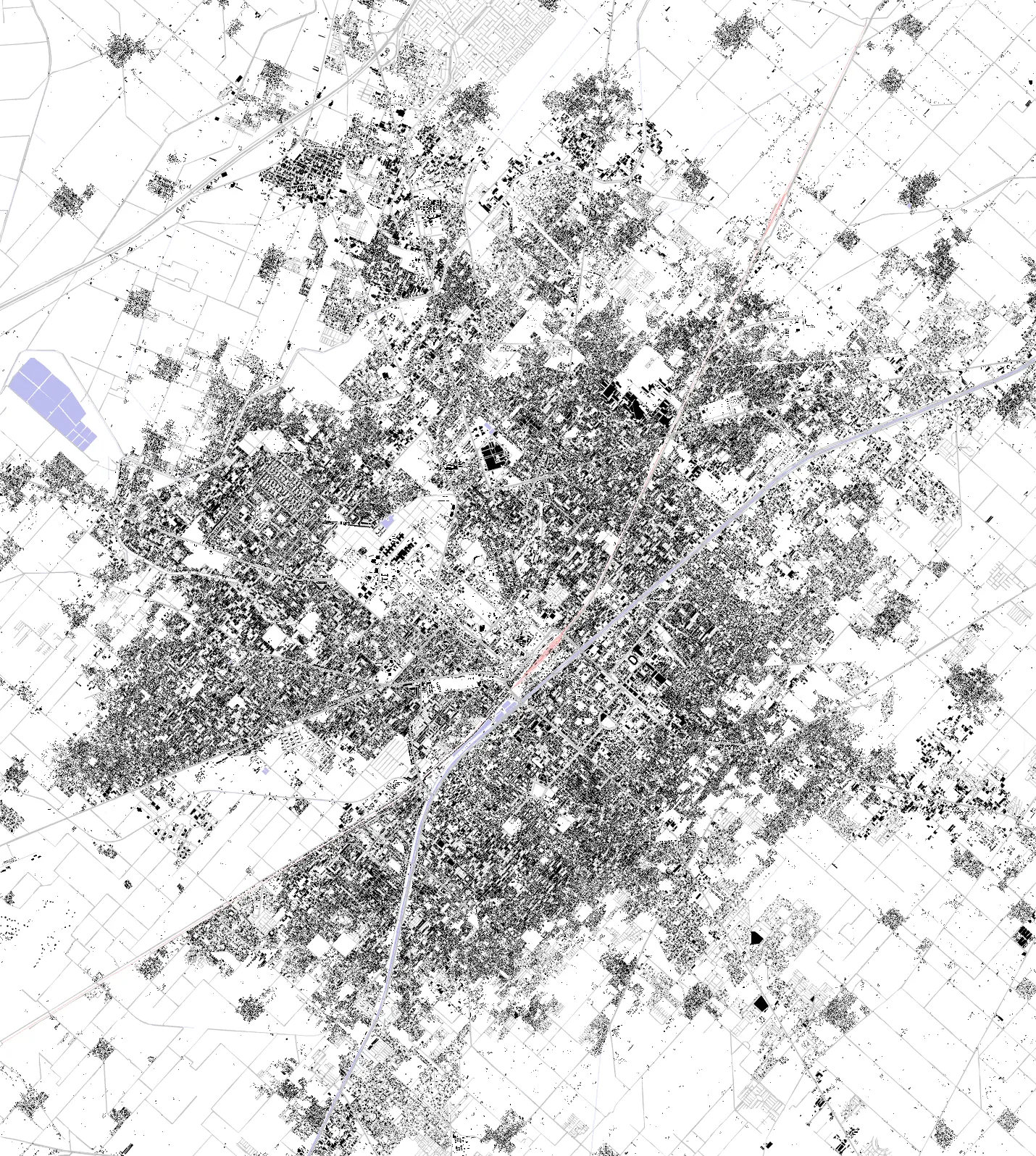Faisalabad figure ground plan