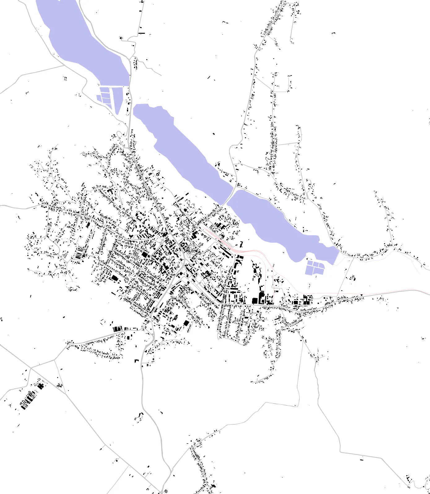 Fălticeni figure ground plan