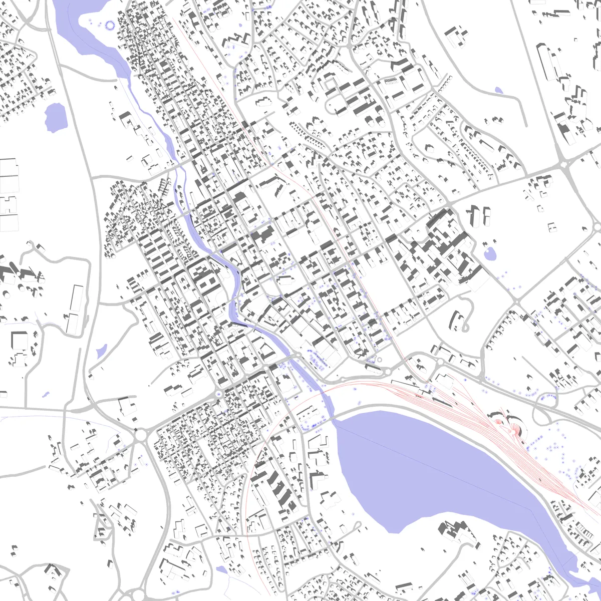 Falun situationsplan (2,5 km)
