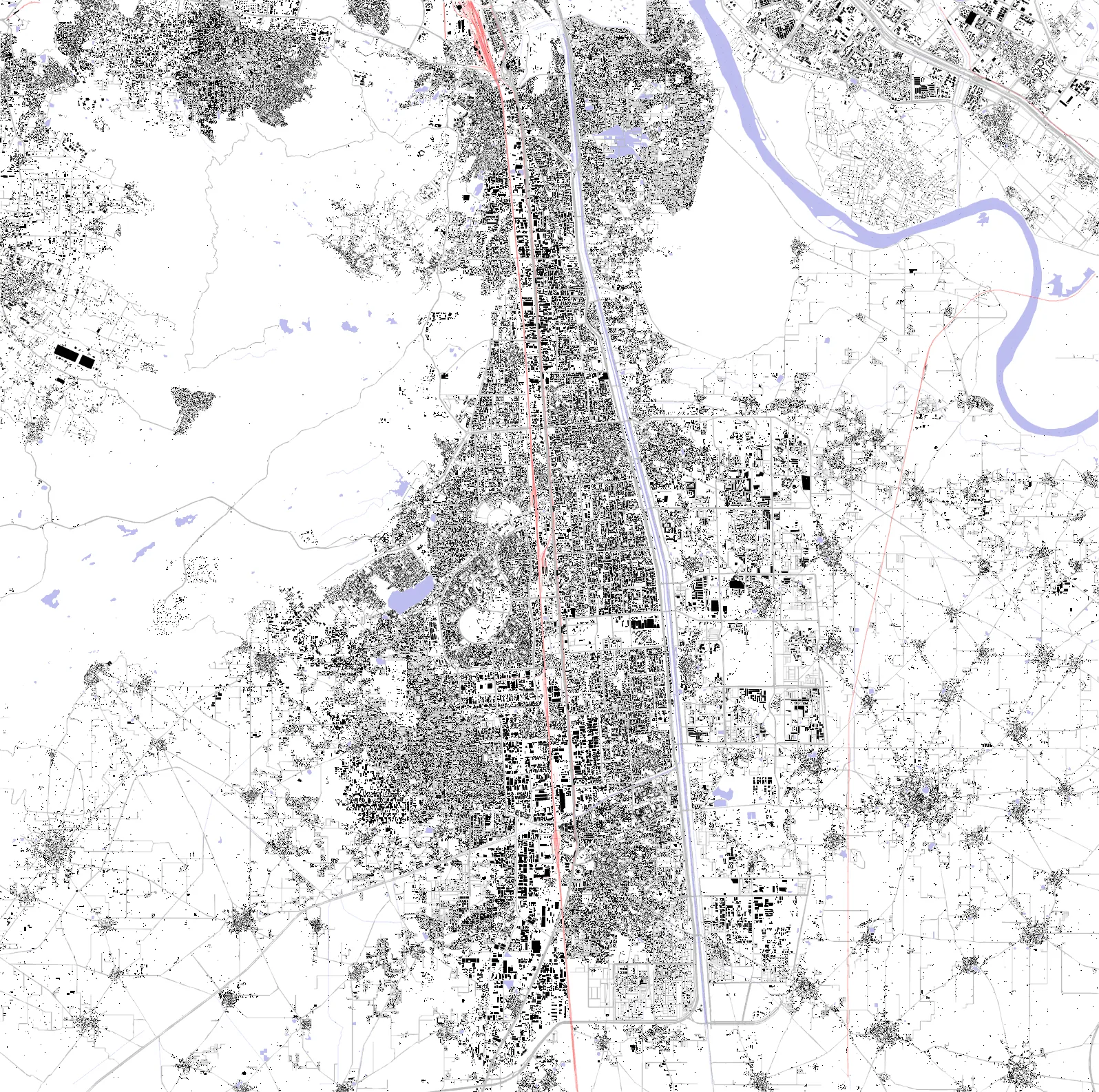 Faridabad figure ground plan