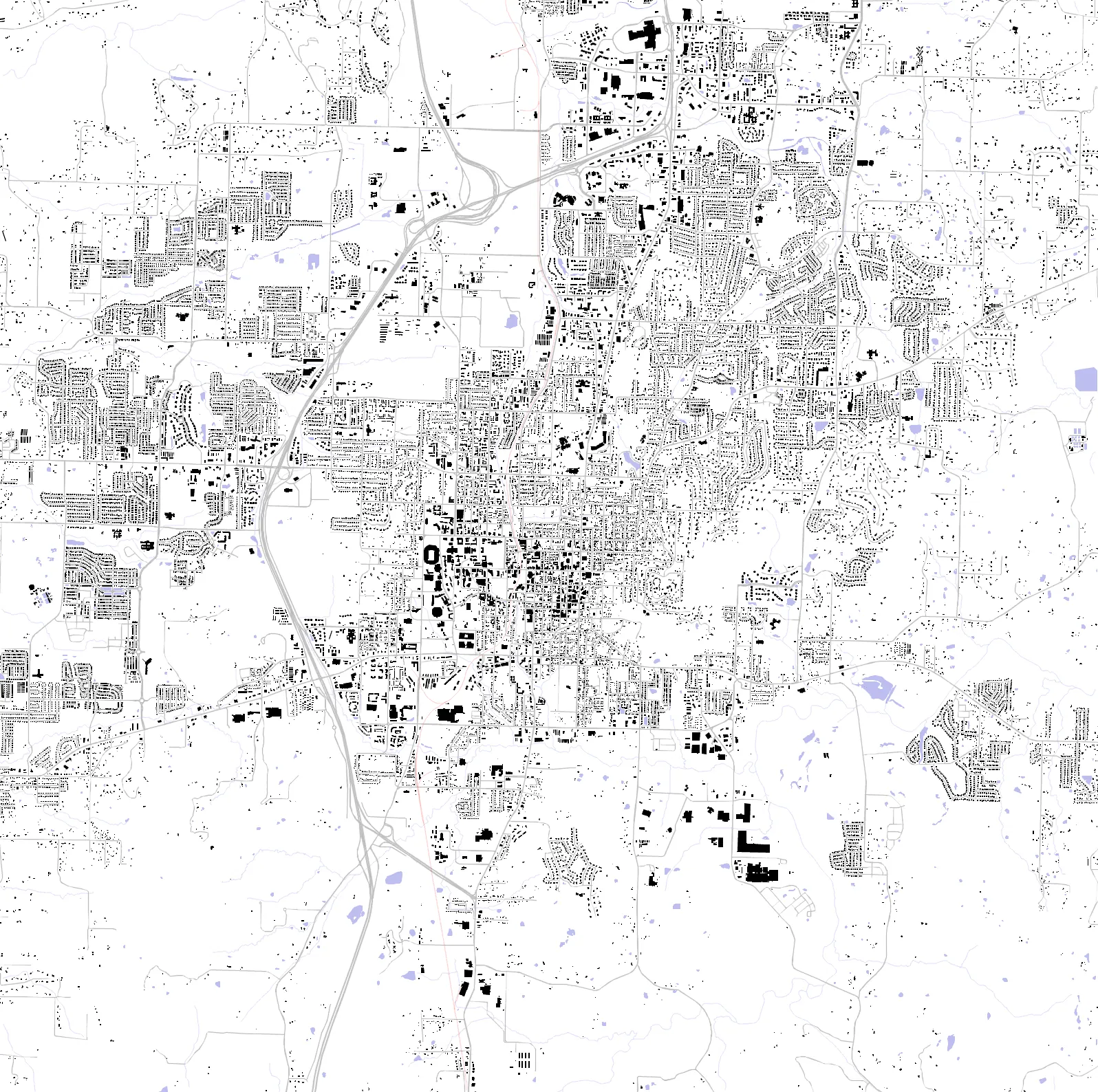 Fayetteville figure ground plan