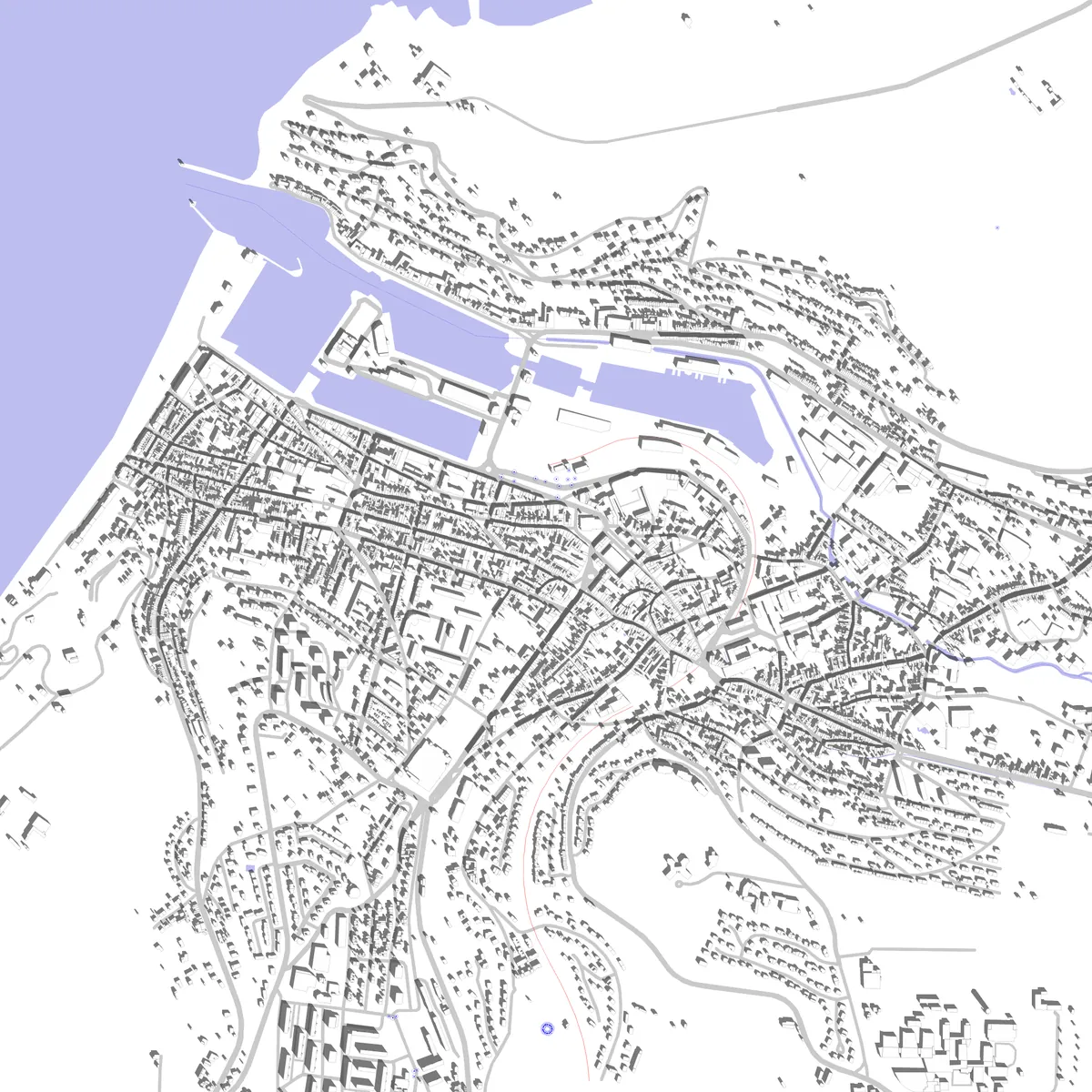 Fécamp plan de situation (2,5 km)