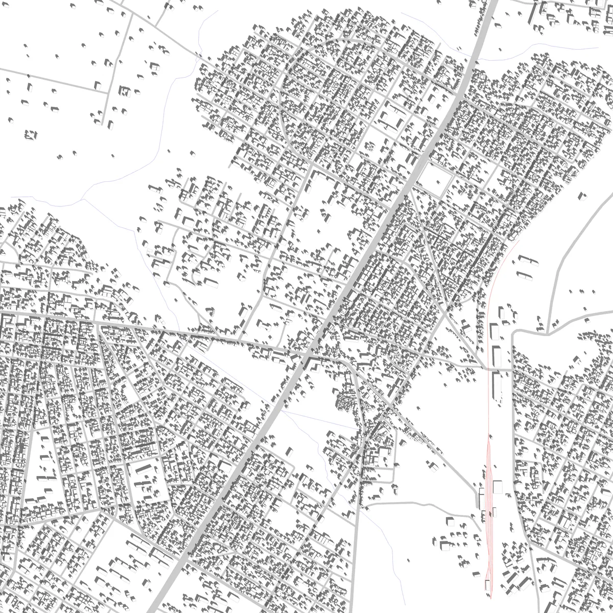 Ferkessédougou plan de situation (2,5 km)
