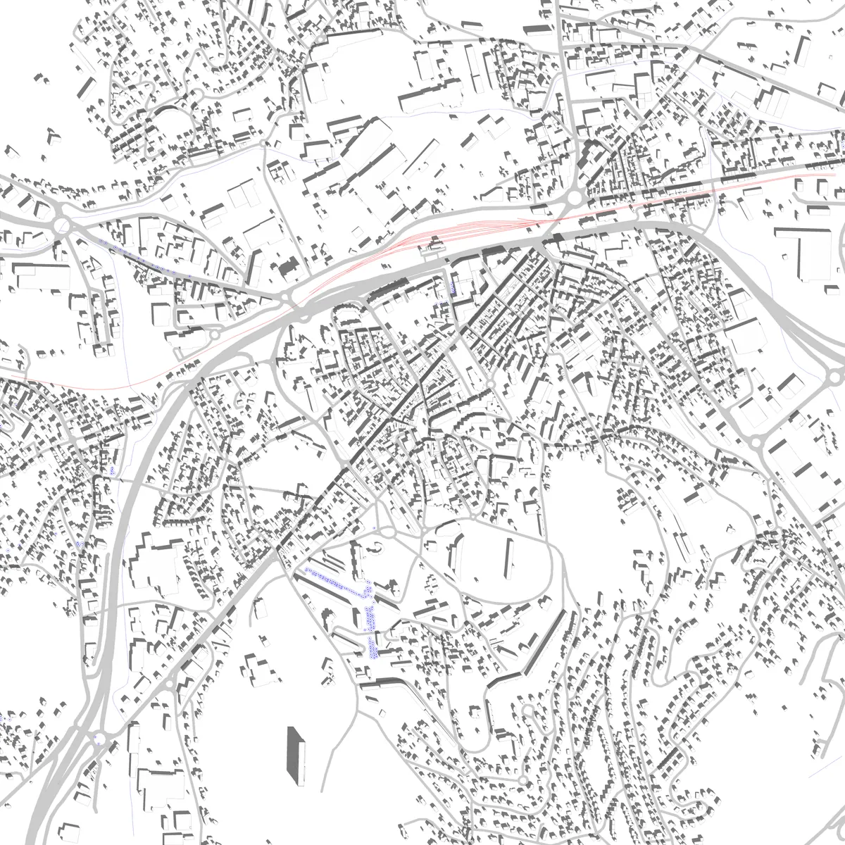 Firminy Lageplan (2,5 km)