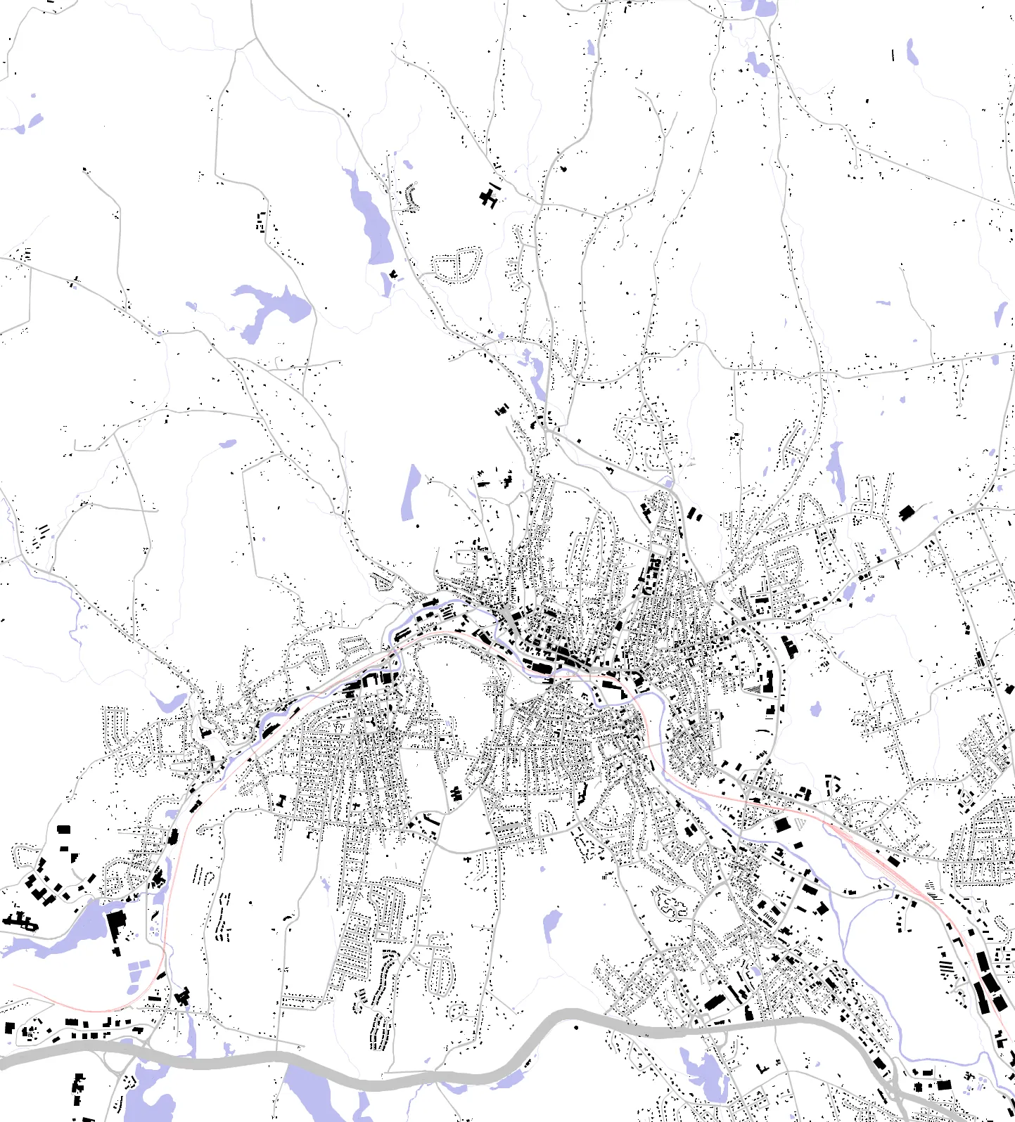 Fitchburg figure ground plan