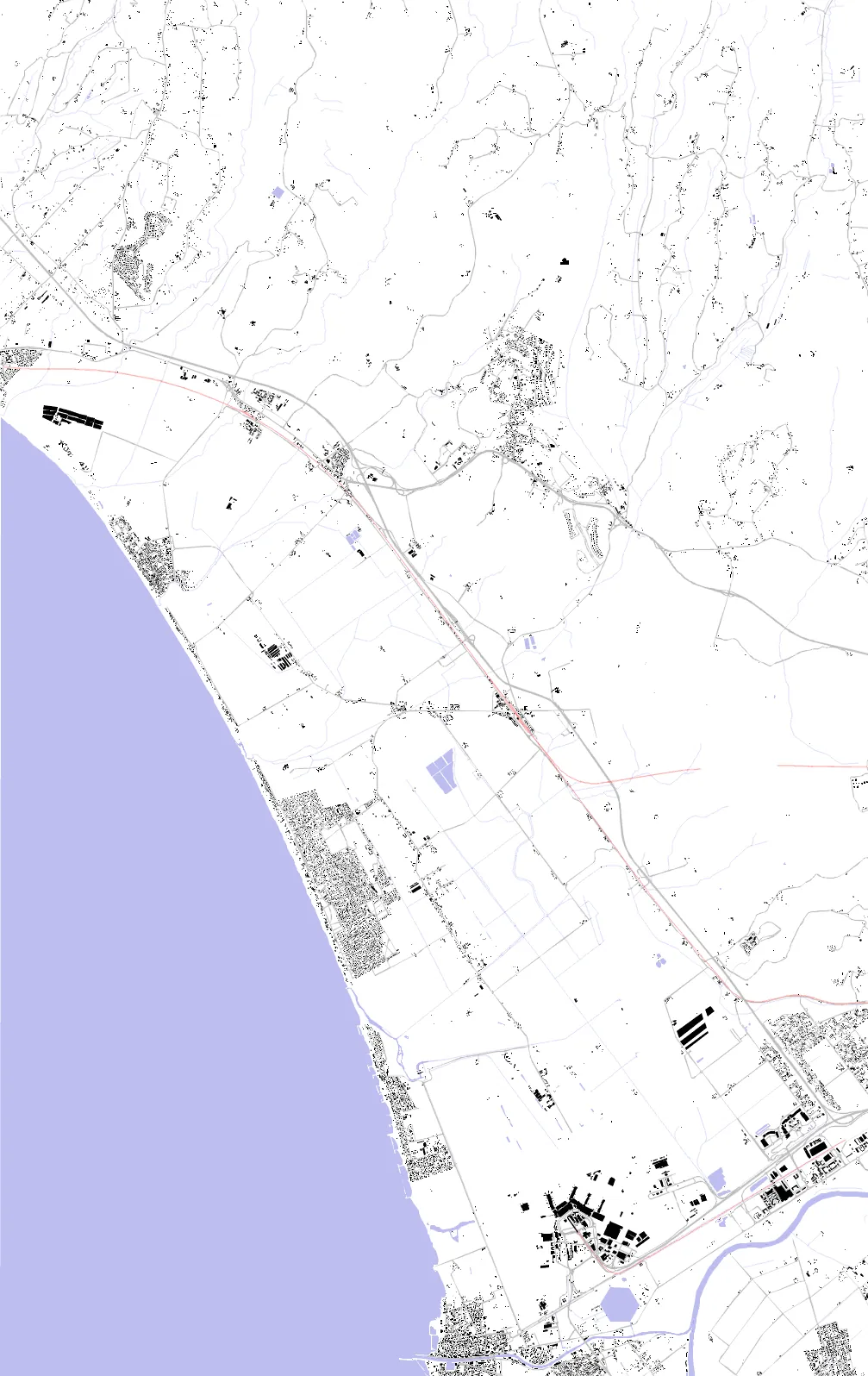Fiumicino planimetria a figura-sfondo