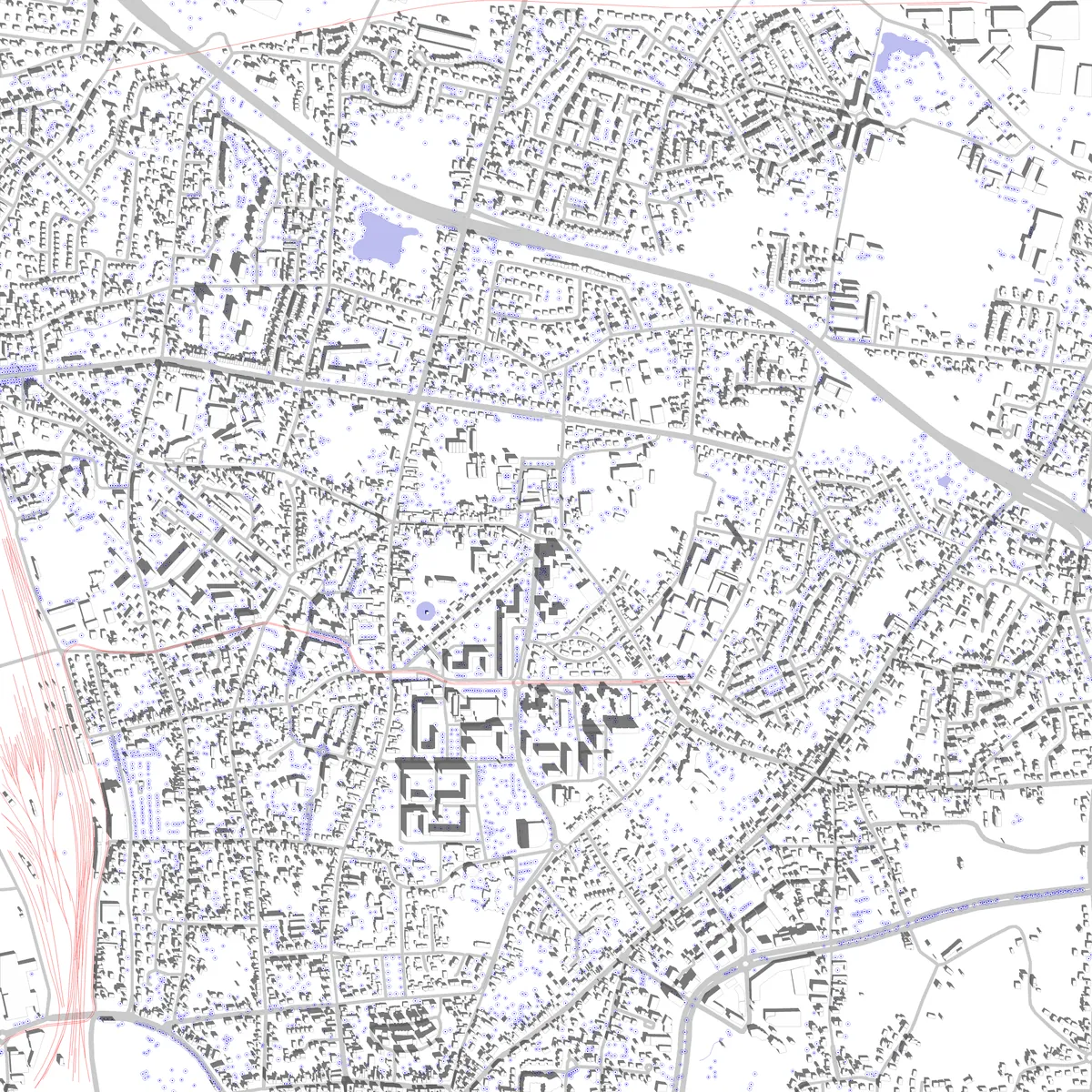 Fleury-les-Aubrais Lageplan (2,5 km)