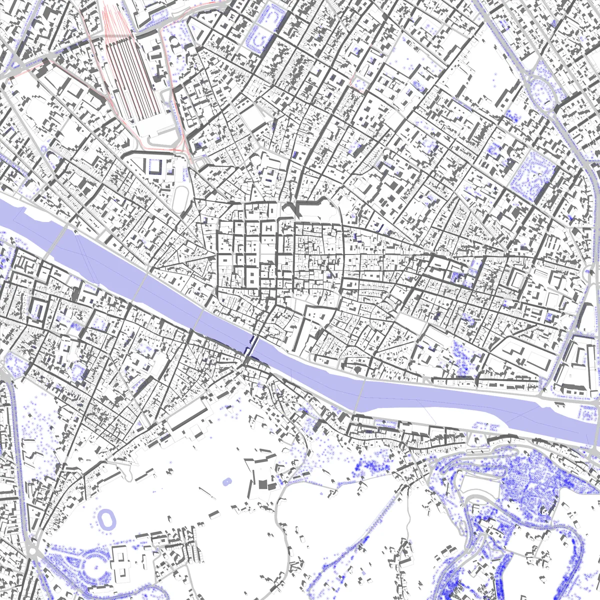 Firenze planimetria di sito (2.5 km)