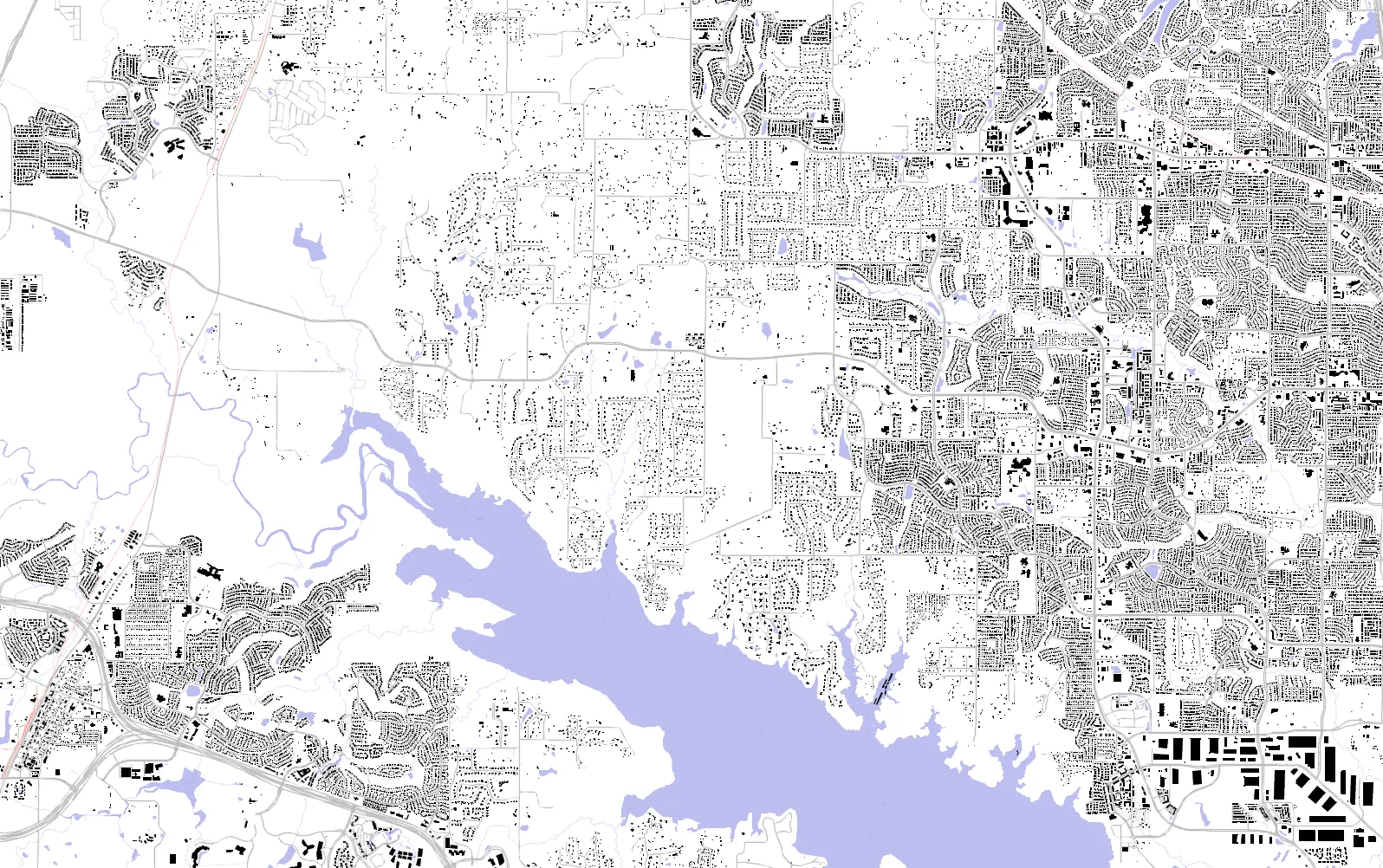 Flower Mound figure ground plan