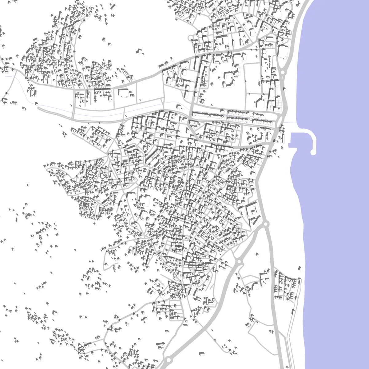 Fnideq Lageplan (2,5 km)