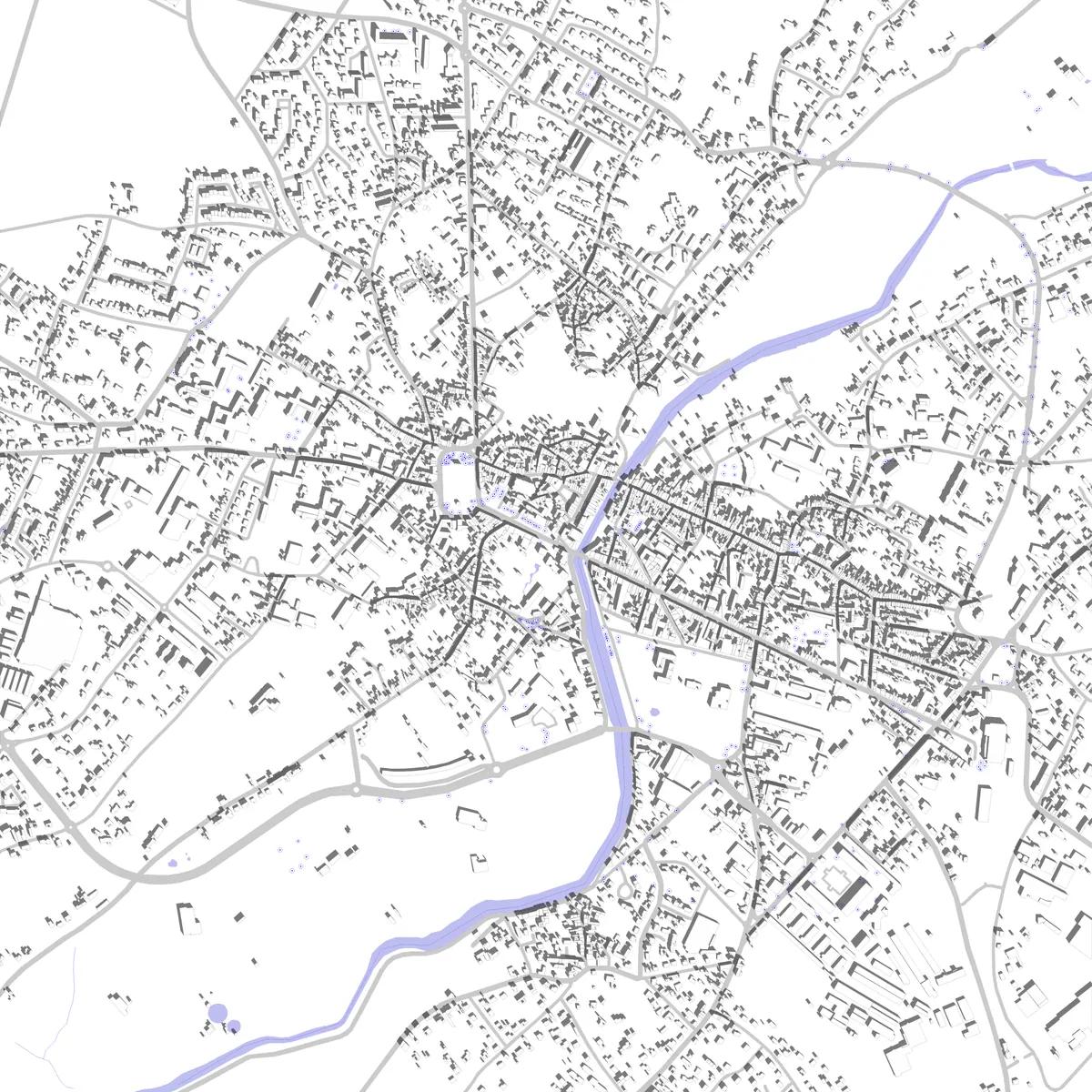 Fontenay-le-Comte plan de situation (2,5 km)