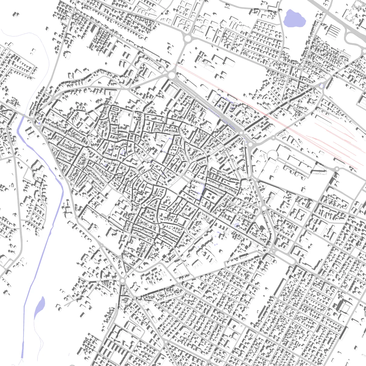 Forlì planimetria di sito (2,5 km)