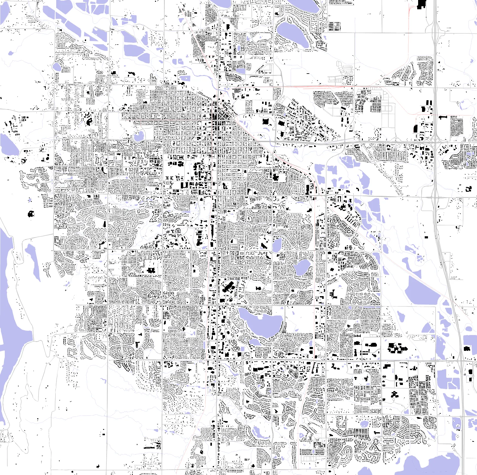 Fort Collins figure ground plan