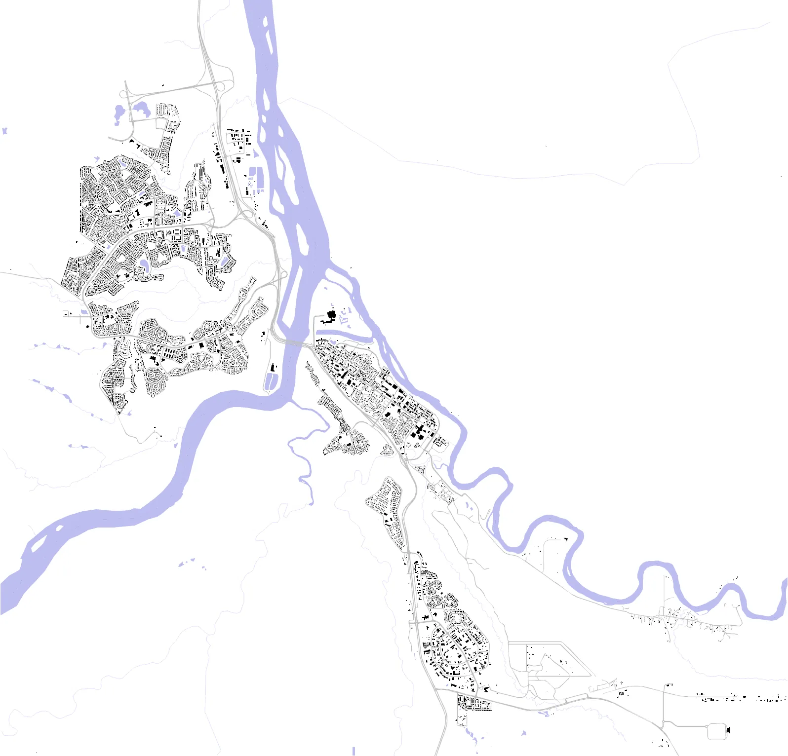 Fort McMurray figure ground plan