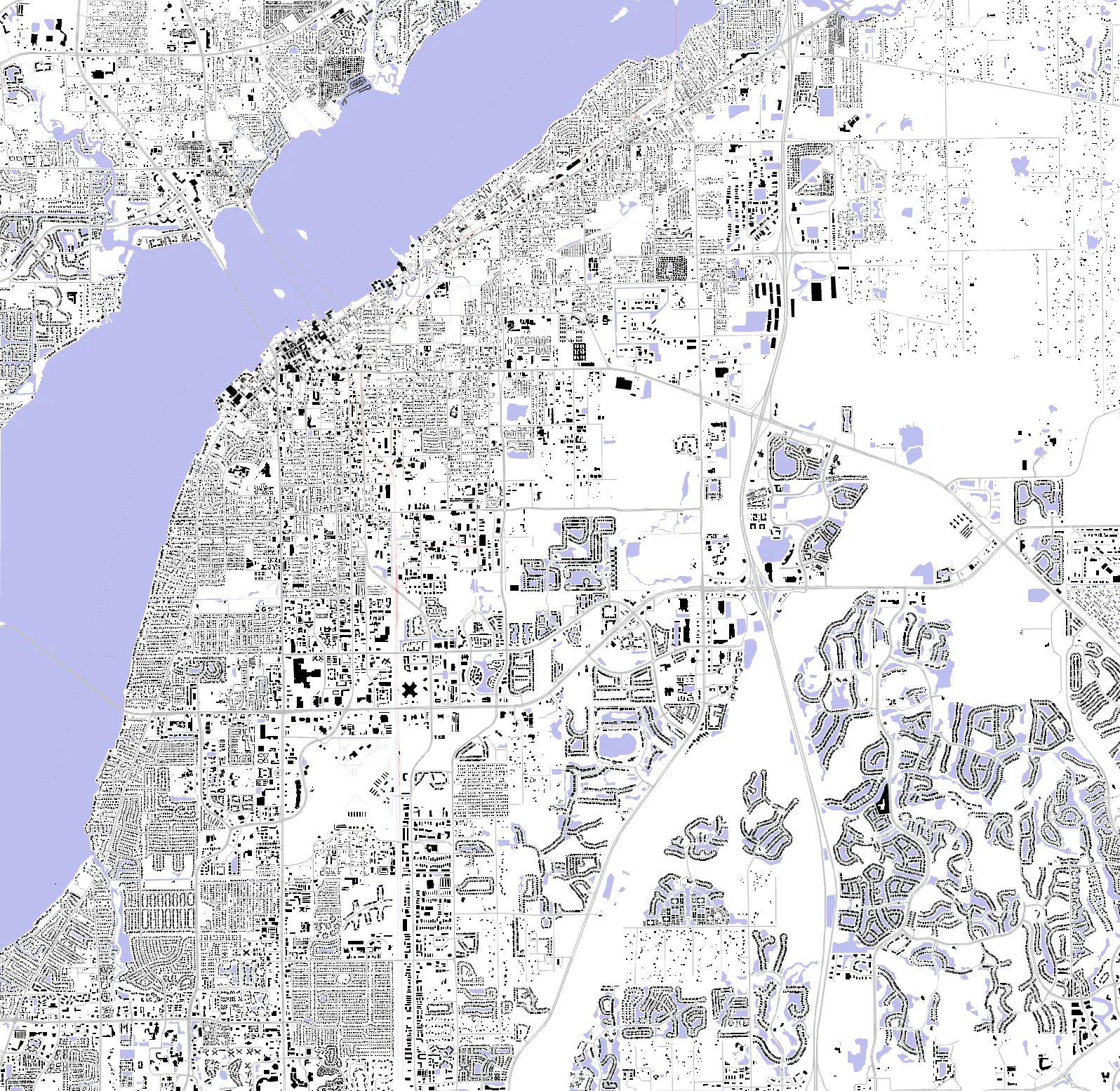 Fort Myers figure ground plan
