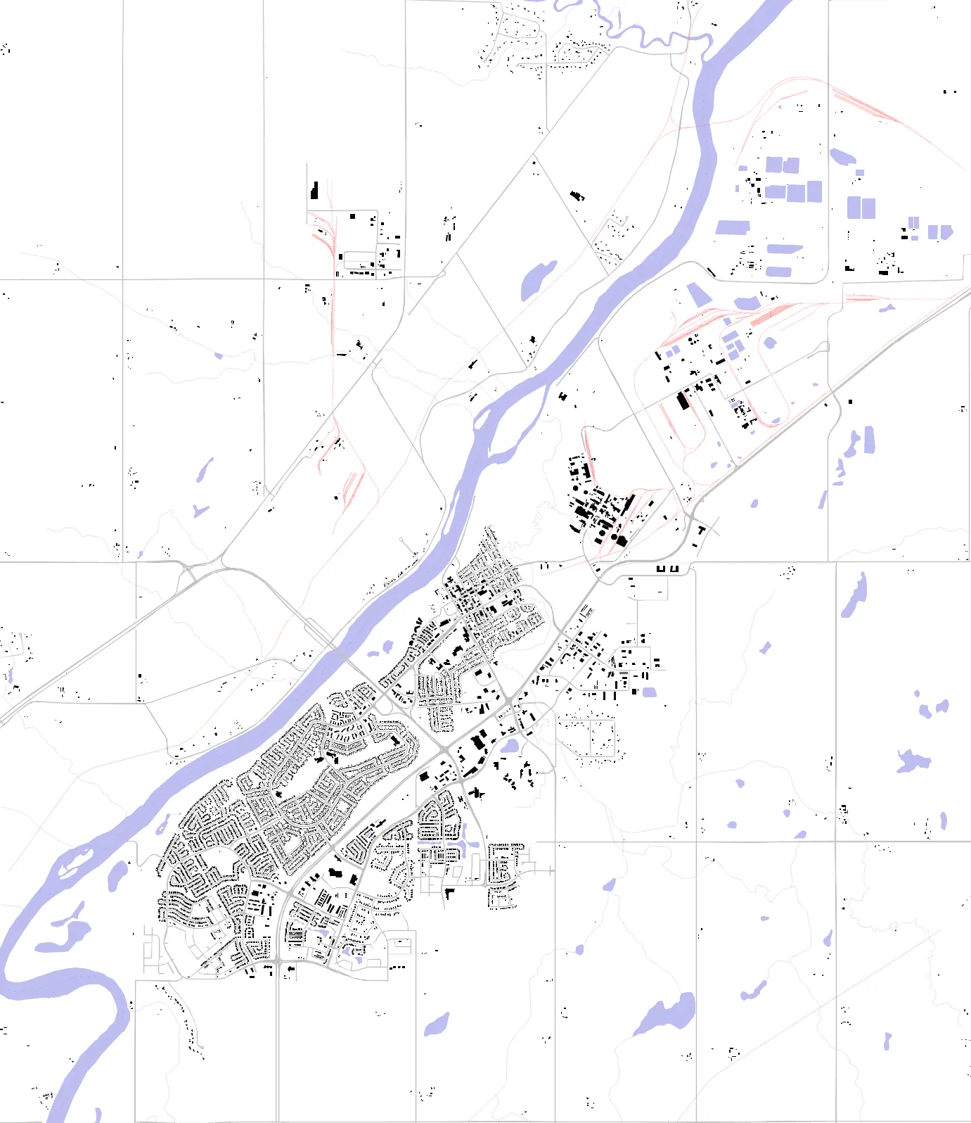 Fort Saskatchewan figure ground plan