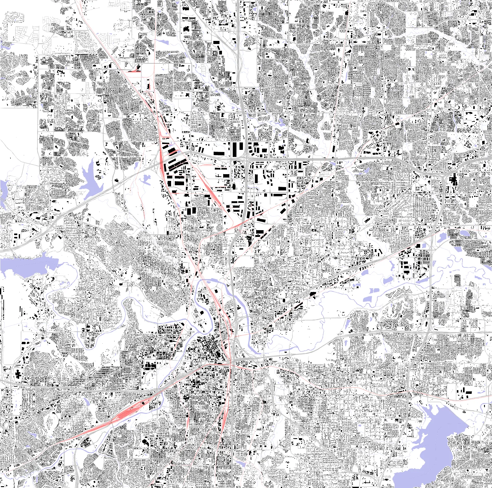 Fort Worth figure ground plan
