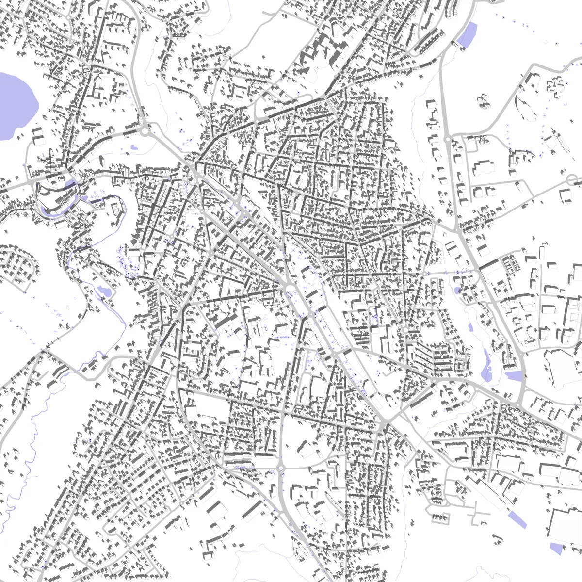 Fougères plan de situation (2,5 km)