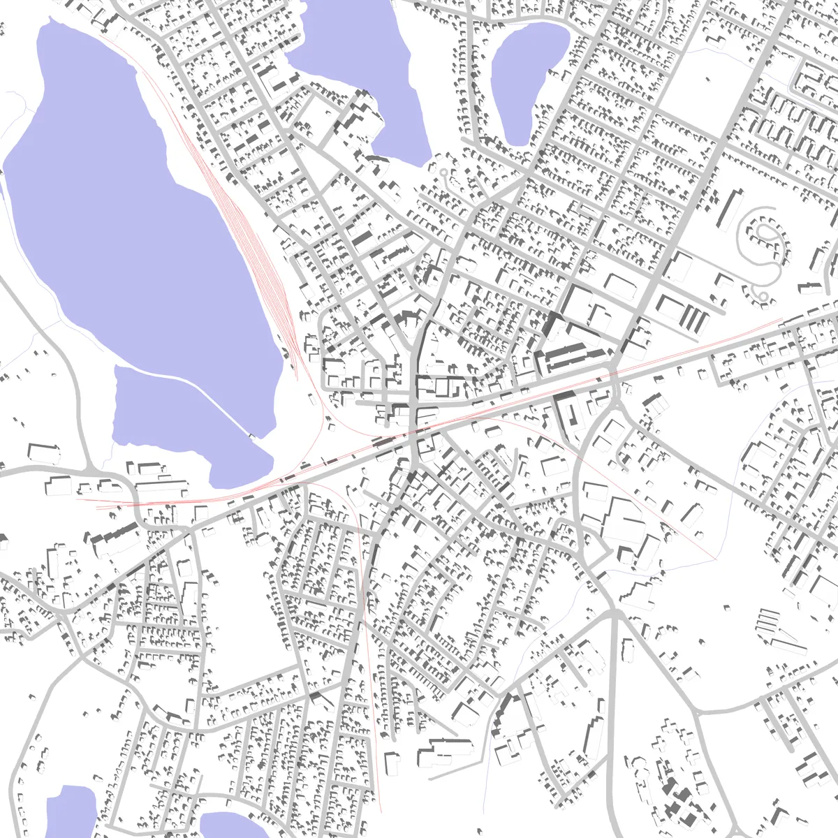Framingham Lageplan (2,5 km)