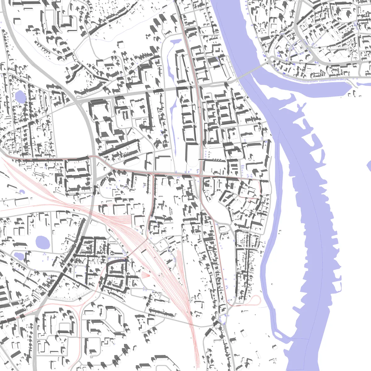 Frankfurt (Oder) Lageplan (2,5 km)