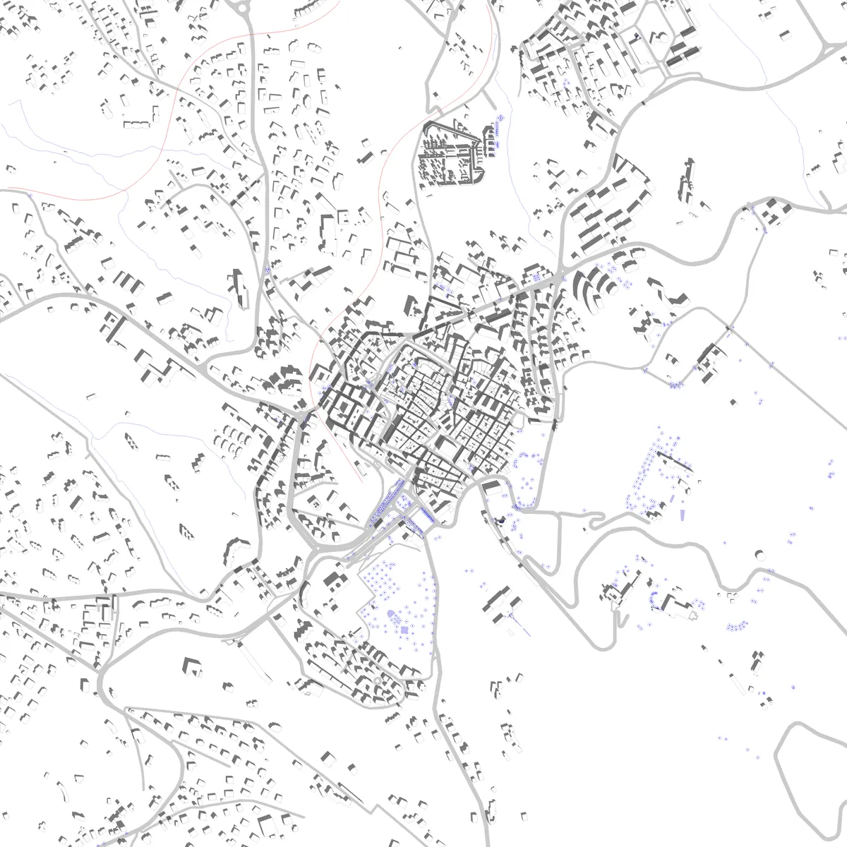 Frascati planimetria di sito (2.5 km)