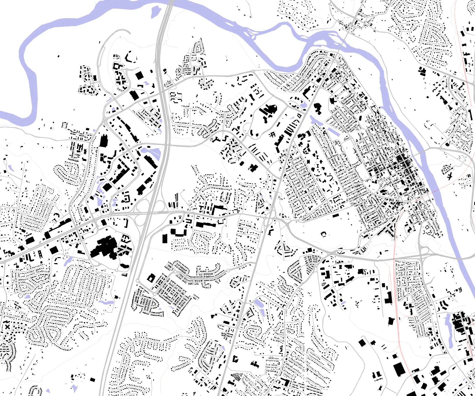 Fredericksburg figure ground plan