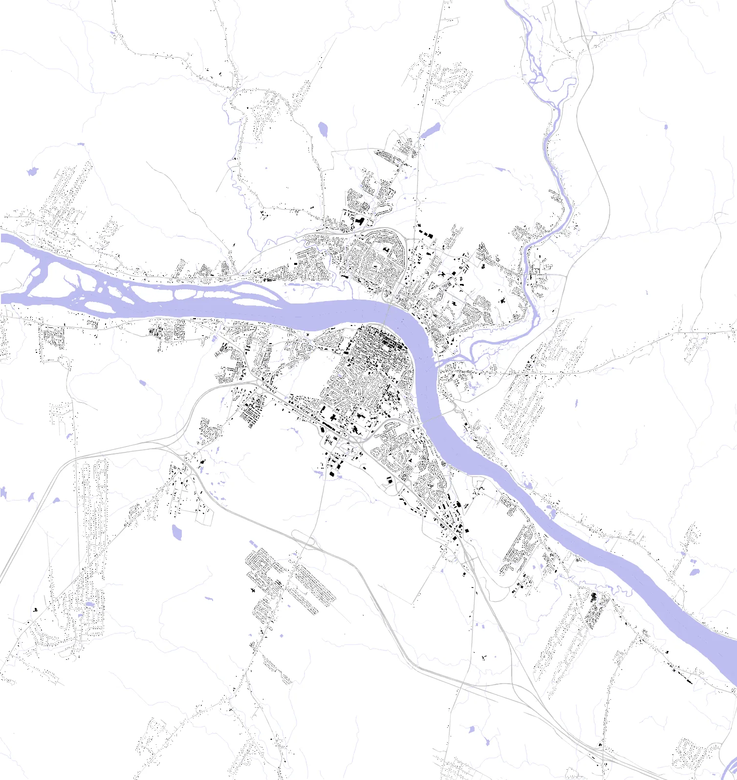 Fredericton figure ground plan