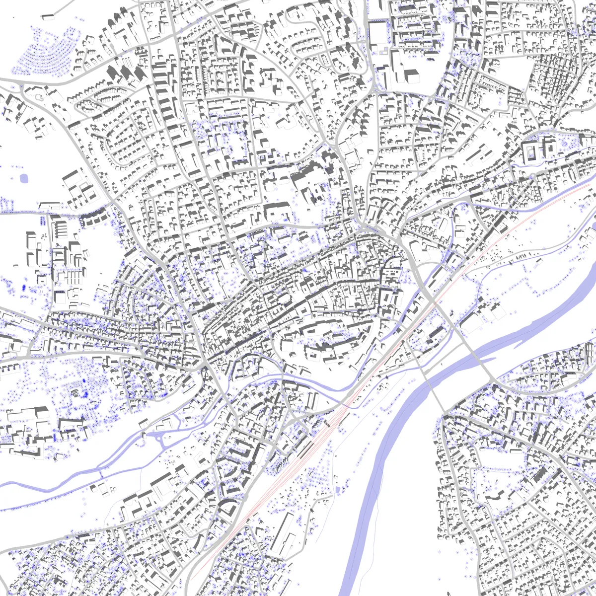 Freising Lageplan (2,5 km)