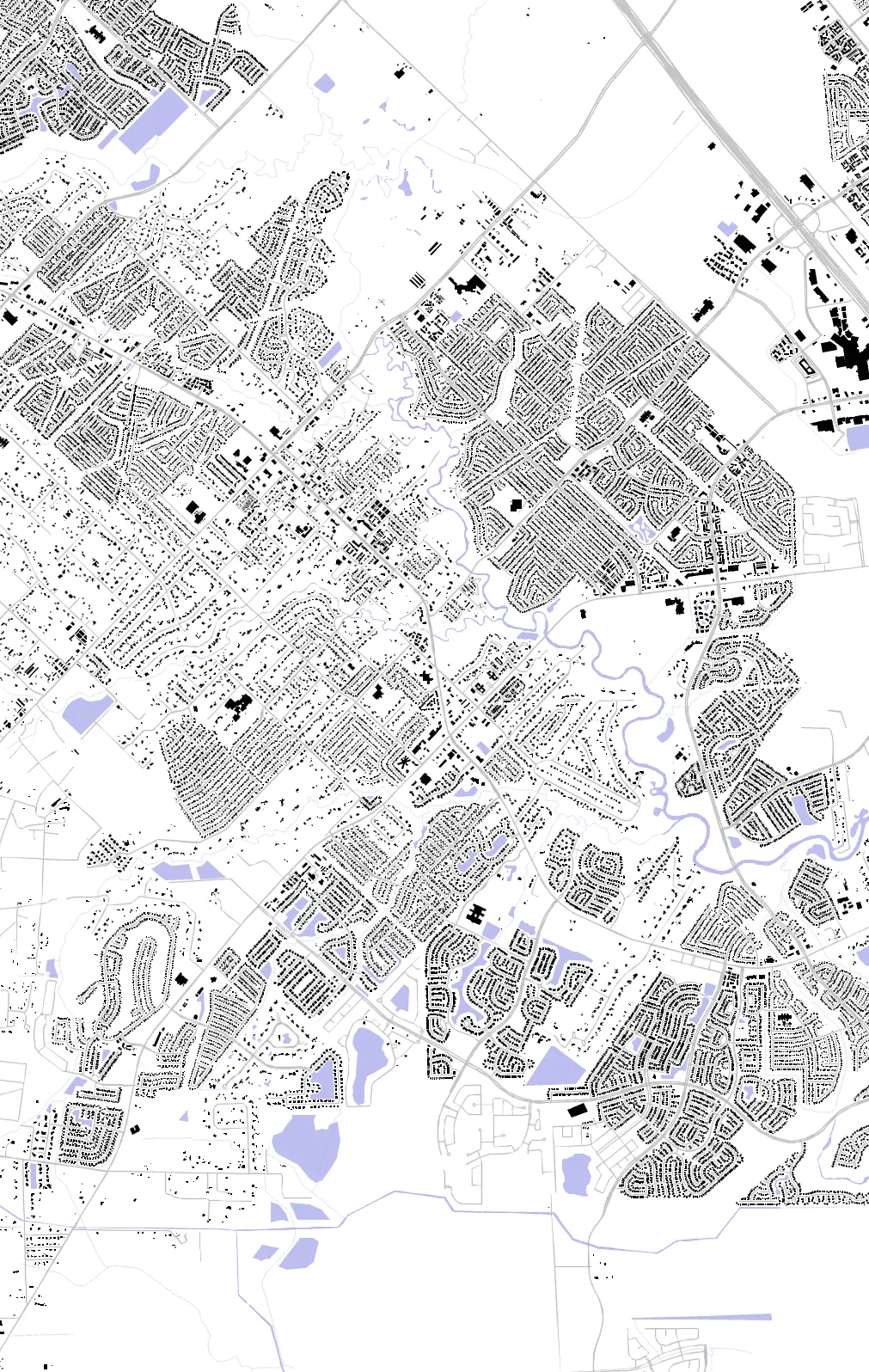 Friendswood figure ground plan