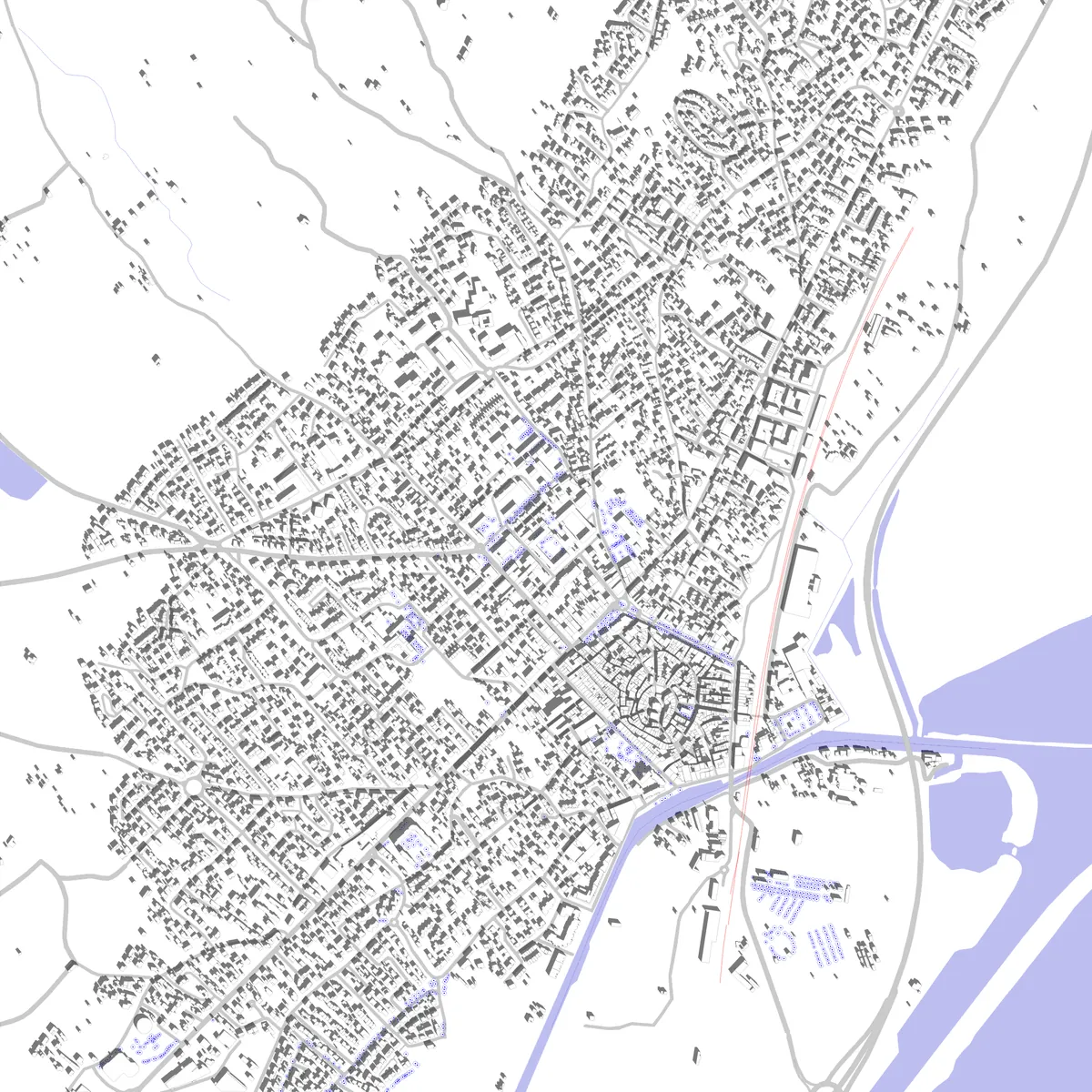 Frontignan Lageplan (2,5 km)