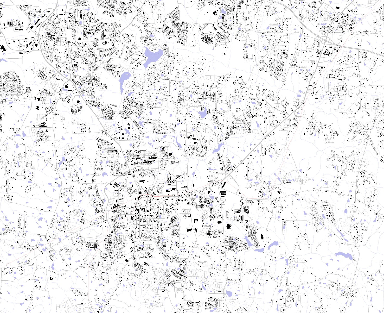 Fuquay-Varina figure ground plan