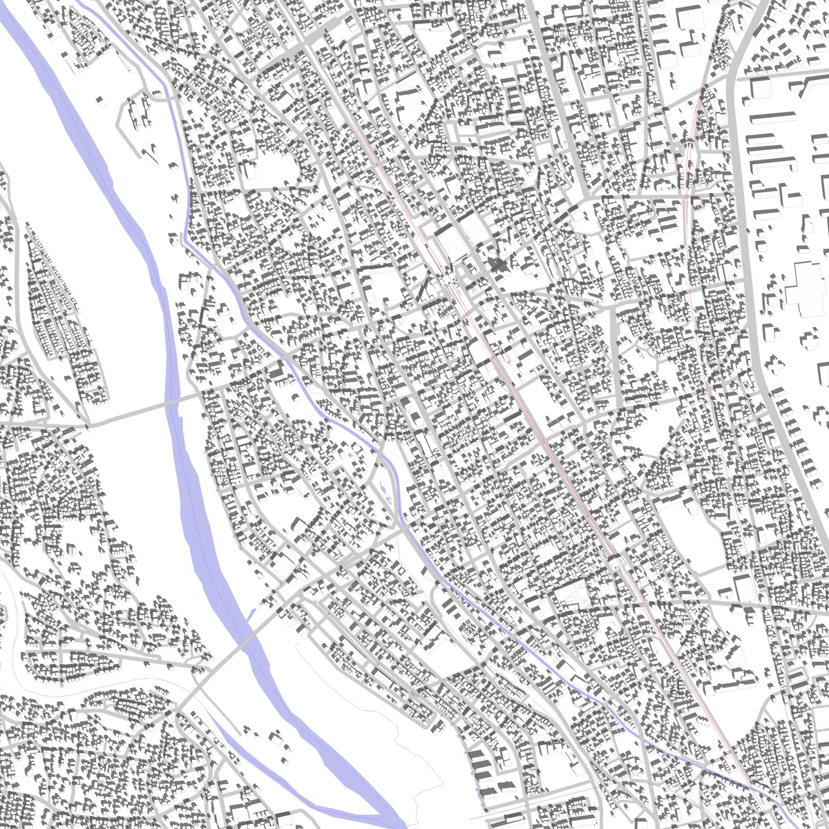 Fussa Lageplan (2,5 km)