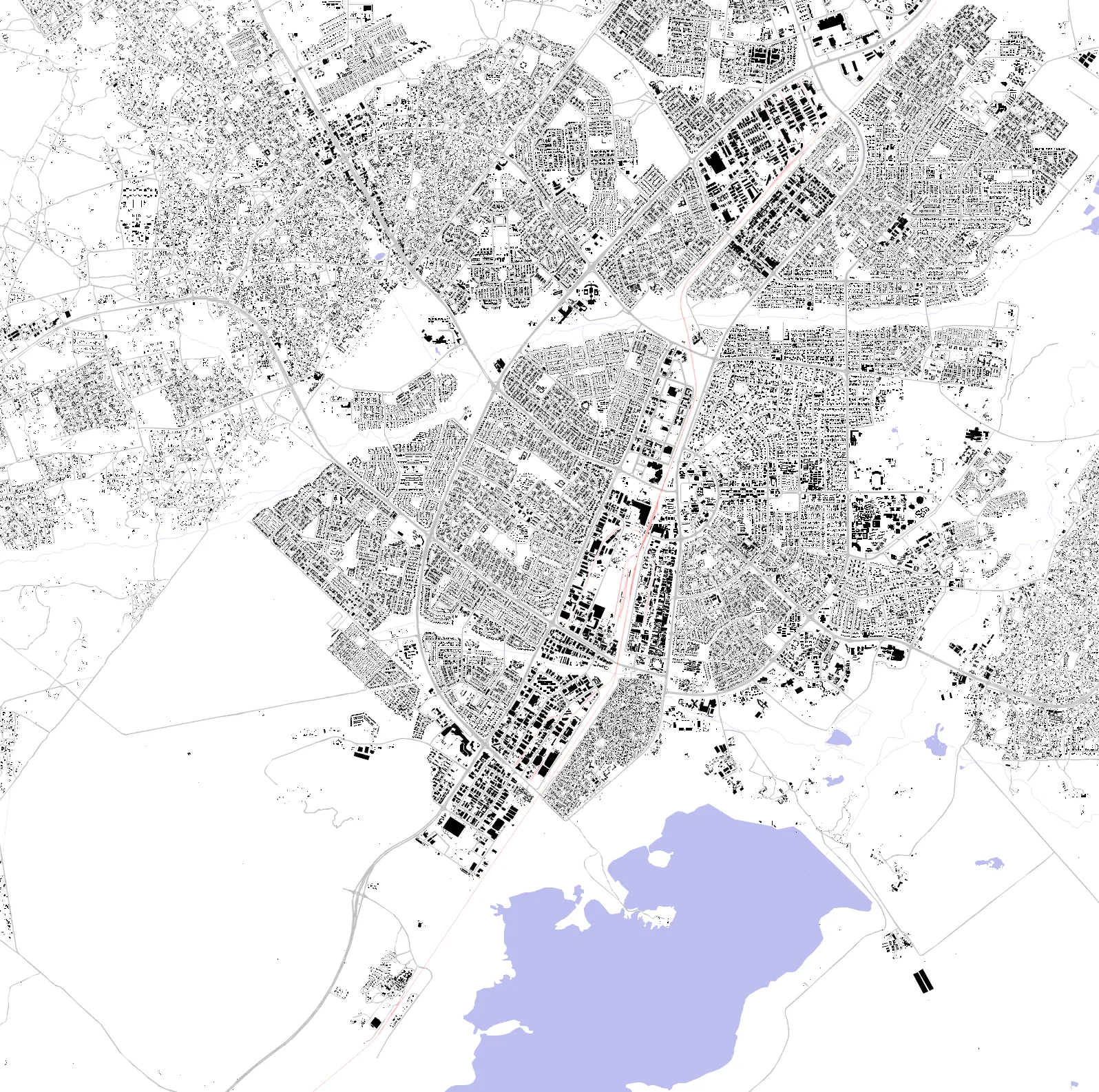 Gaborone figure ground plan