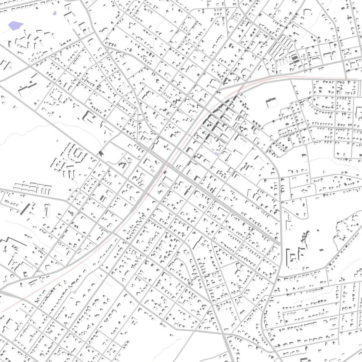 Gaffney Lageplan (2,5 km)