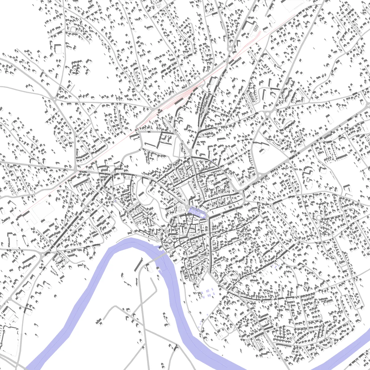Gaillac plan de situation (2,5 km)