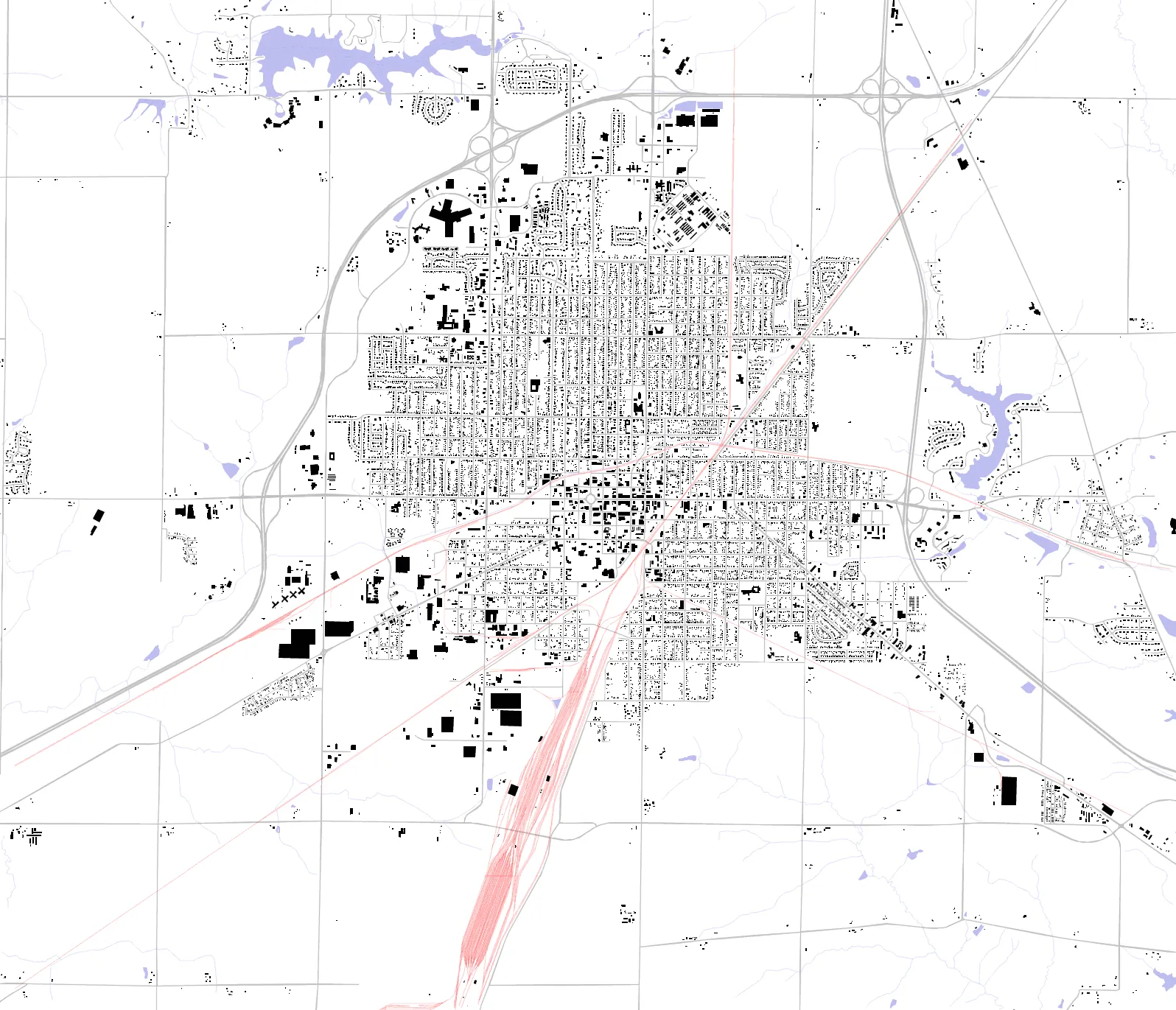 Galesburg figure ground plan