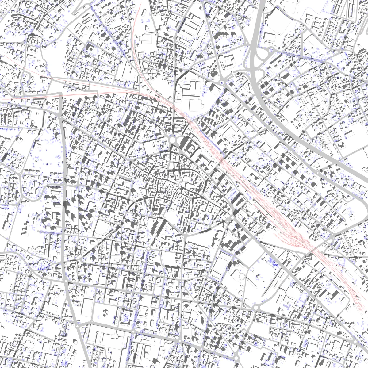 Gallarate planimetria di sito (2,5 km)